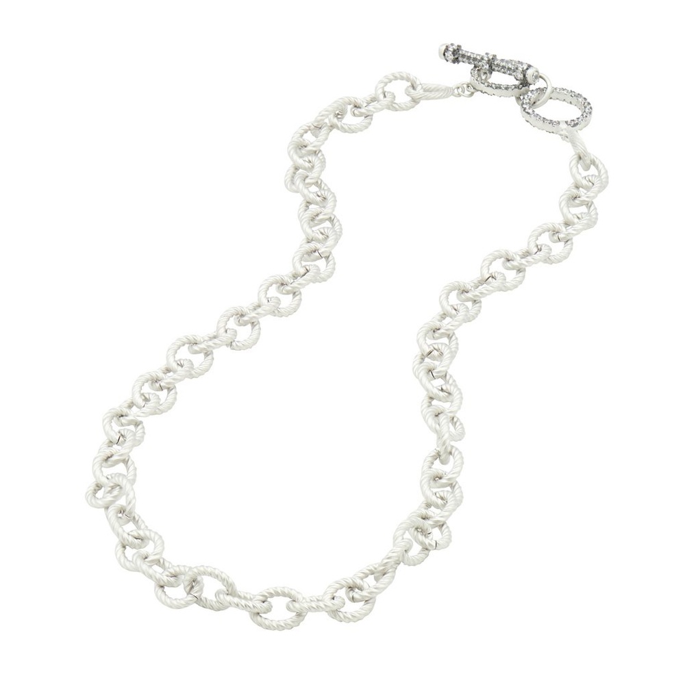 Twisted Cable Chunky Statement Chain Link Necklace